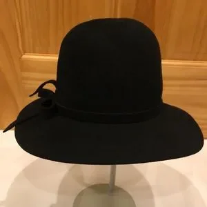 Excello Geo W Bollman Black‎ 100% Wool Floppy Wide Brim Hat Made in USA Vintage Vintage 100% excello wool - Gem main image 4